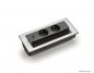 Preview: Evoline® BackFlip USB A, Einbausteckdosenelemente, mit belgischen/französischen Steckdosen, flächenbündig H 2,6 mm, Edelstahl