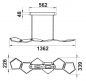 Preview: Cingue LED, Pendelleuchte, L 1362 mm, 60 W