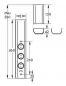 Preview: Mira Wand small USB A/C, Aufbausteckdosenelement, Edelstahl