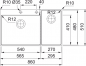 Preview: Franke Edelstahlbecken BWX220-54-27A  Edelstahl Druckknopf Edelstahl