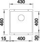 Preview: BLANCO SUBLINE 400-U für Farbige Komponenten anthrazit 527789