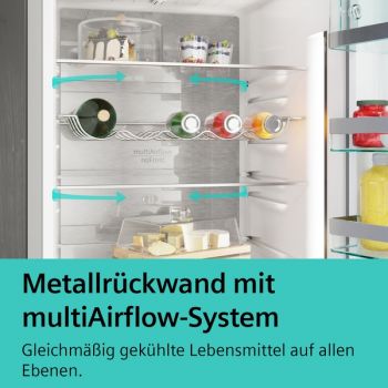 Siemens KG49NAXCF, Freistehende Kühl-Gefrier-Kombination mit Gefrierbereich unten