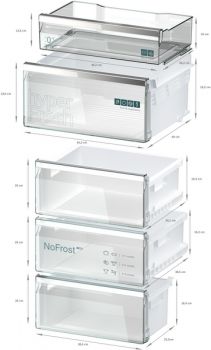 Siemens KG39NAXCF, Freistehende Kühl-Gefrier-Kombination mit Gefrierbereich unten