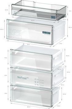 Siemens KG49NXXCF, Freistehende Kühl-Gefrier-Kombination mit Gefrierbereich unten