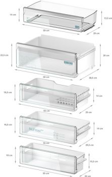 Siemens KB96NVFE0, Einbau-Kühl-Gefrier-Kombination mit Gefrierbereich unten