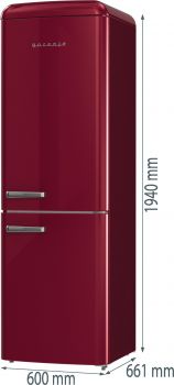 Gorenje ONRK619DR - Kühl- / Gefrierkombination - Bordeaux