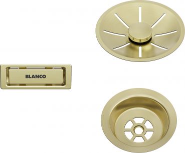 Blanco Ablauf-/Überlaufset für Einzelbecken satin gold 203476