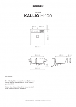 SCHOCK Küchenspüle Kallio M-100 Twilight KALM100MTWI