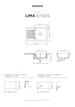 SCHOCK Küchenspüle Lima D-100S Croma LIMD100SUGCR