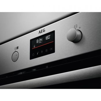 AEG BPB355060M - Einbauherd/Backofen - Edelstahl mit Antifingerprint