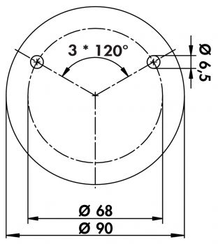 Capitello 3, Konsole, Edelstahl, H 183 mm, Rohr-Ø 45 mm