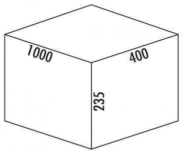 Cox® Box 235 S/1000-4, Abfallsammler für vorhandene Auszüge, hellgrau