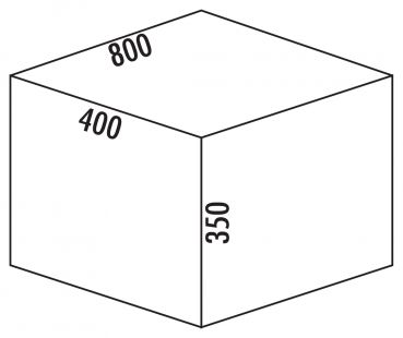 Cox® Box 350 S/800-4, Abfallsammler für vorhandene Auszüge, ohne Biodeckel, hellgrau