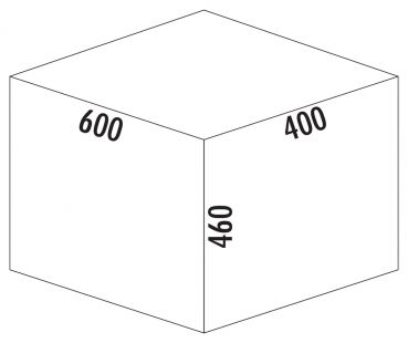 Cox® Base 460 S/600-3, Abfallsammler für Frontauszüge, anthrazit, H 460 mm