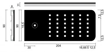 Flip® LED, Unterboden-/Nischenleuchte, Set-3, edelstahlfarbig