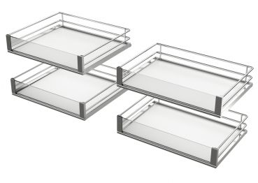 VS COR Fold Artline Korb-Set, Ablageelement, für 800 mm Korpus, chrom/Glas