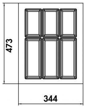 Adesso 1, Besteckeinsatz, für 450er Schrank