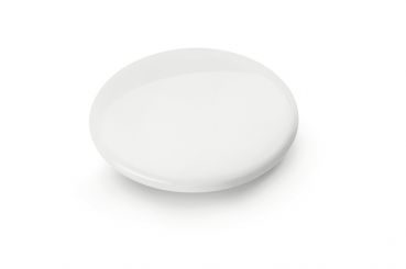 Abdeckkappe für den Spülenablauf, Keramik, weiß glänzend