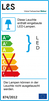Vidula Farbwechsel LED, Langfeldleuchte, L 1200 mm, schwarz matt