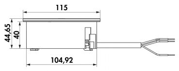 Twist 2 Doppelsteckdose, Einbausteckdosenelemente, eckig, L 115, B 115, T ca. 45 mm, schwarz matt