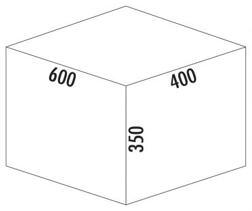 Cox Stand-UP® 350 S/600-3, Abfallsammler für vorhandene Auszüge, mit Biodeckel, anthrazit, H 350 mm