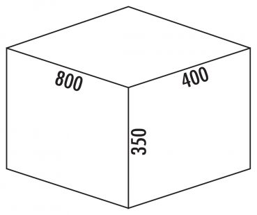 Cox Stand-UP® 350 S/800-4, Abfallsammler für vorhandene Auszüge, mit Biodeckel, anthrazit, H 350 mm