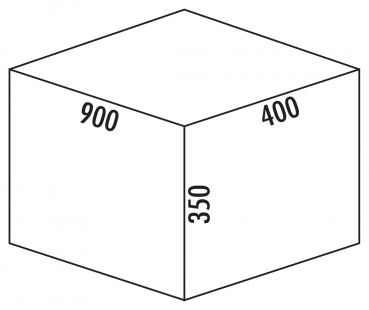 Cox Stand-UP® 350 S/900-3, Abfallsammler für vorhandene Auszüge, ohne Biodeckel, anthrazit, H 350 mm