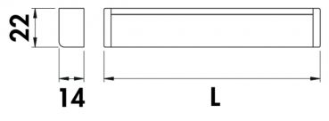 Lungo LED schwarz matt, Langfeldleuchte, L 450 mm, 6,2 W, 4000 K neutralweiß