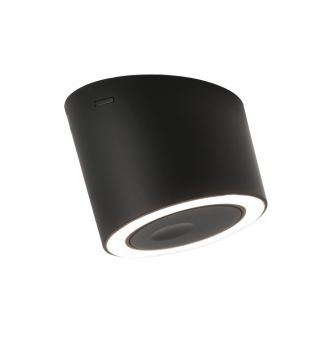 Unika 2 Farbwechsel LED, Aufbauleuchte, Einzelleuchte m. LED Touch S. D., schwarz matt