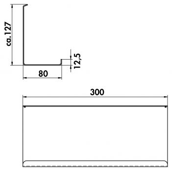 transFORM Ablage 3, Relingsystem, schwarz matt