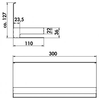 transFORM Papierrollenhalter, Relingsystem, schwarz matt