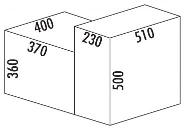 Cox® Base Q+ 360 S/370-1, Abfallsammler für Frontauszüge, anthrazit, H 360 mm