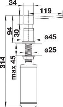 BLANCO LATO Spülmittelspender satin platinum 527721