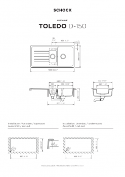 SCHOCK Küchenspüle Toledo D-150 Bronze TOLD150UBRO