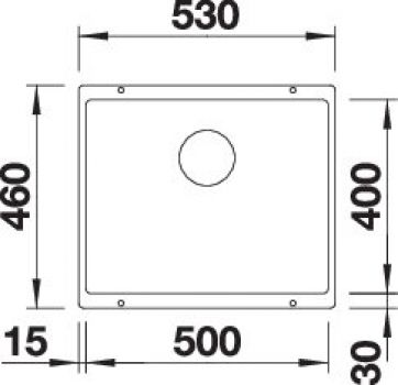 BLANCO SUBLINE 500-U für Farbige Komponenten anthrazit 527797