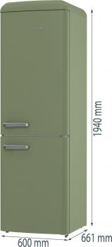 Gorenje ONRK619DOL - Kühl- / Gefrierkombination - Olive