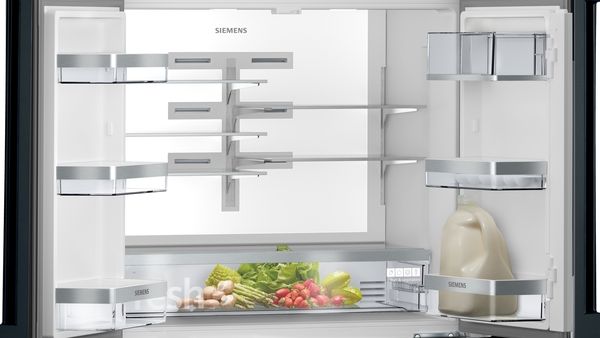 Siemens KF96RSBEA, Kühl-Gefrierkombination mehrtürig, Glasfront
