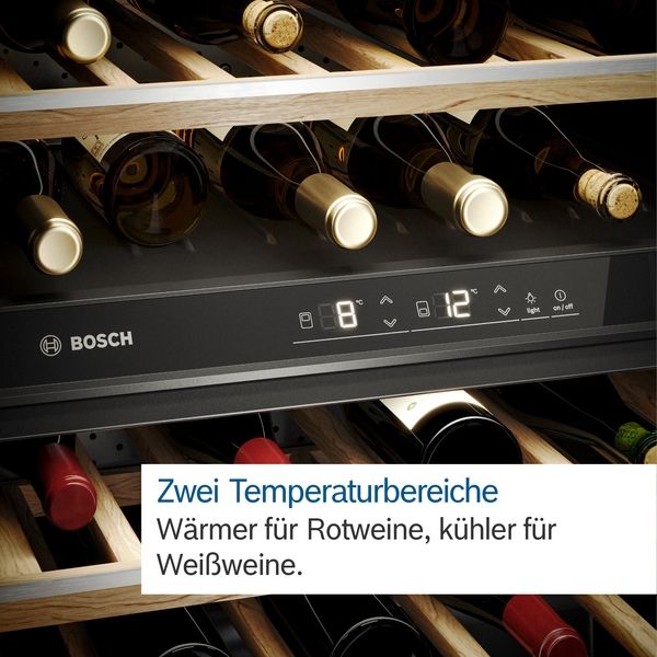 Bosch KWK16ABGB, Freistehender Weinkühlschrank