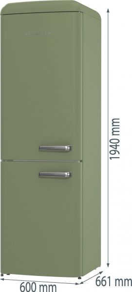 Gorenje ONRK619DOL-L - Kühl- / Gefrierkombination - Olive