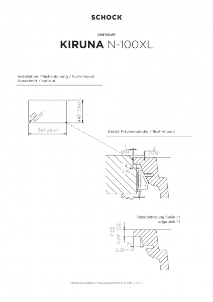 SCHOCK Küchenspüle Kiruna N-100XL Dusk KIRN100XLUDSK