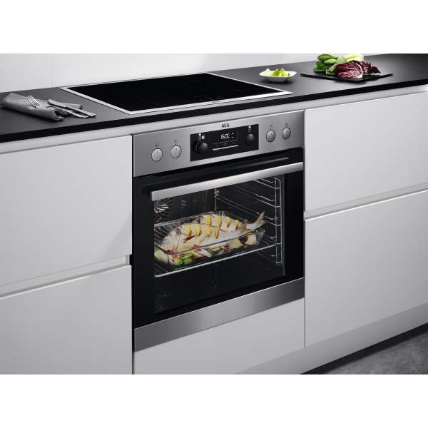 AEG EEB331010M - Einbauherd/Backofen - Edelstahl mit Antifingerprint