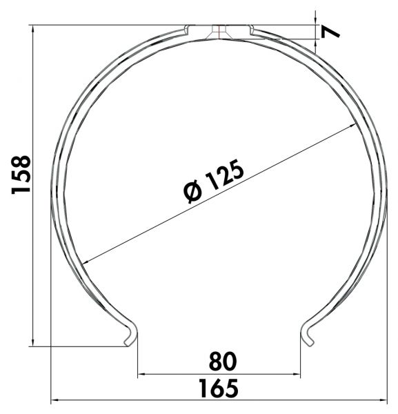 Rundkanalhalterung 125, Abluftzubehör, weiß, Ø 125 a mm