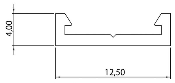 Aufnahmekanal für Fakto LED Flex Stripes, L 1000 mm