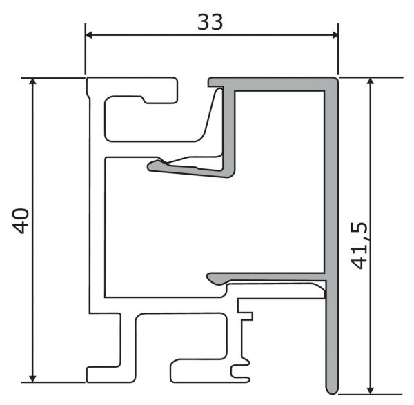 Linero MosaiQ Profilleisten Set-1, Relingsystem, L 1500 mm, schwarz matt