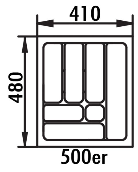 Besteckeinsatz 5, Besteckeinsatz, für 500er Schrank, B 410, T 480 mm
