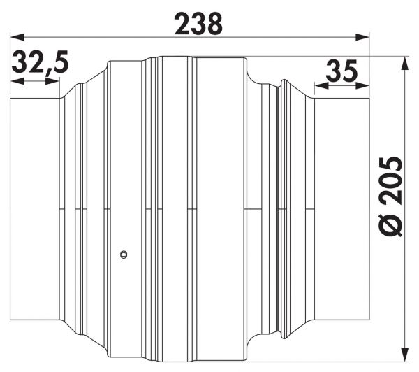 STEEL flow Absperrvorrichtung/Brandschutzklappe 150, Abluftzubehör, verzinkter Stahl
