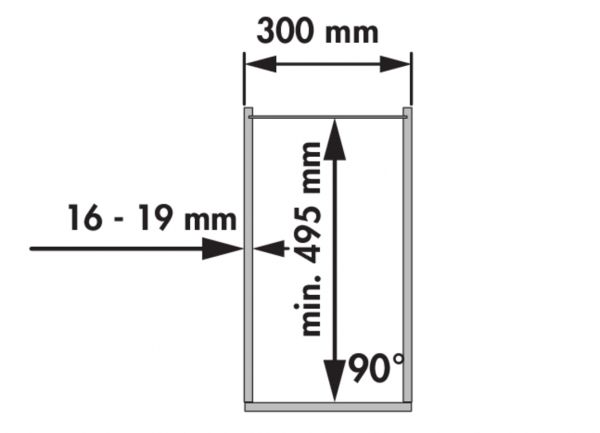 VS SUB Side Rahmen, Etagenauszug, Höhe 619 mm, für 2 Körbe