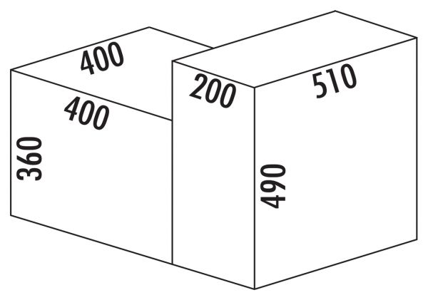 Cox® Base Q 360 S/400-1, Abfallsammler für Frontauszüge, anthrazit, H 360 mm