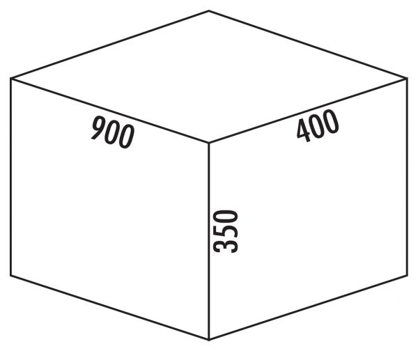 Cox Stand-UP® 350 S/900-3, Abfallsammler für vorhandene Auszüge, ohne Biodeckel, anthrazit, H 350 mm