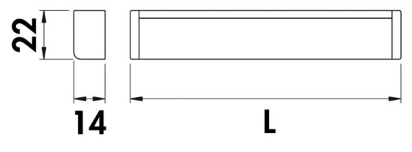 Lungo LED schwarz matt, Langfeldleuchte, L 600 mm, 8,2 W, 4000 K neutralweiß